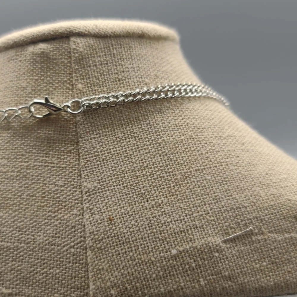 silvertone Multi dangle Necklace - Picture 4 of 4